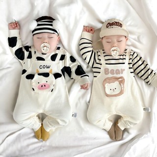  Body dài tay cho bé trai bé gái mặc thu đông Bodysuit trẻ sơ sinh áo liền quần COW BEAR SLT130 