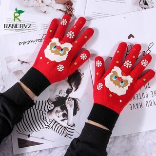 Găng Tay Dệt Kim Nữ Thể Thao Màn Hình Cảm Ứng Hàn Quốc Plus Nhung Nam Người Lớn Full Ngón Tay Găng Tay