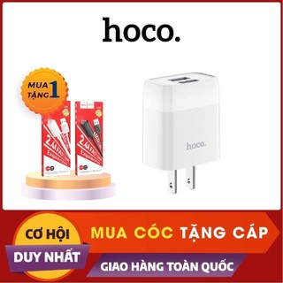 Mua củ sạc nhanh hoco c73 sạc nhanh 2.4a được tặng kèm 1 dây cáp sạc nhanh 2.4a hoco x89.