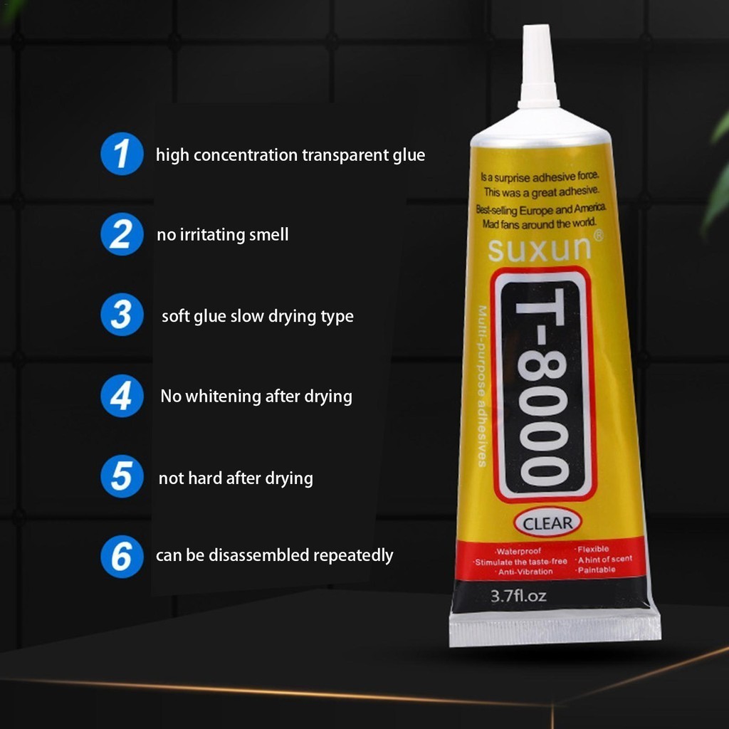 Keo dán cho điện thoại di động Keo dán màn hình điện thoại T8000 Keo kim cương giả trong suốt cho vả