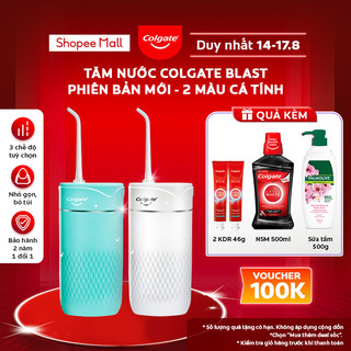 Máy tăm nước Colgate nhỏ gọn, chống thấm nước, pin sạc