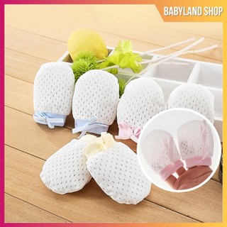 Bao tay cho bé thoáng khí dạng lưới, chống cào mặt và cai mút tay cho trẻ, dùng cho bé sơ sinh tới 18 tháng