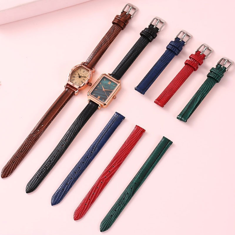 Dây đeo đồng hồ bằng da cỡ nhỏ cho Lola Rose cho dây đeo đồng hồ thạch anh Nữ Vòng tay nữ 8mm 10mm 12mm 14mm 16mm Dây đeo cổ tay mềm siêu mỏng Dây đeo đồng hồ họa tiết dây đeo