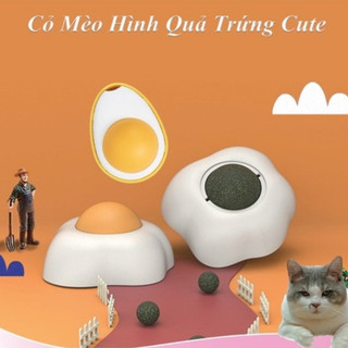 Cỏ catnip dán tường hình quả trứng | Đồ chơi cho mèo Hana_pet