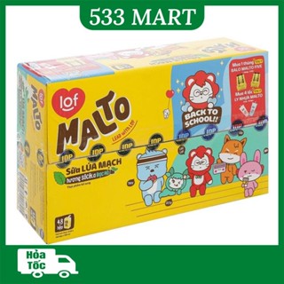 [HỎA TỐC HCM] Thùng 48 hộp Sữa lúa mạch hương socola bạc hà Malto Lof Kun 180ml