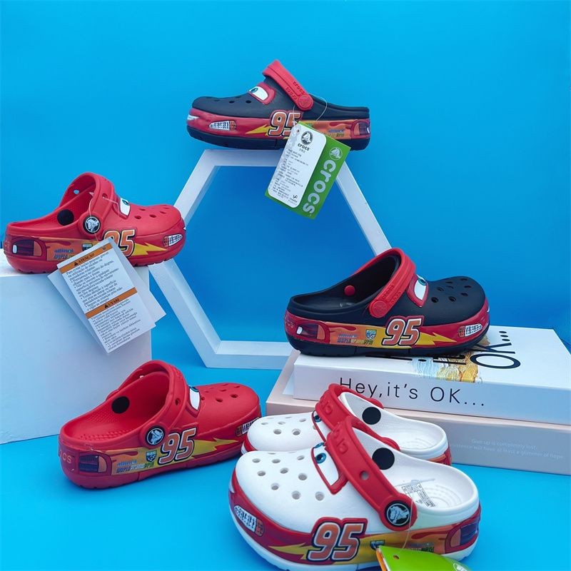 Croc 95 Xe MCQUEEN NGƯỜI LỚN CLOG Hoạt Hình Giày Trẻ Em