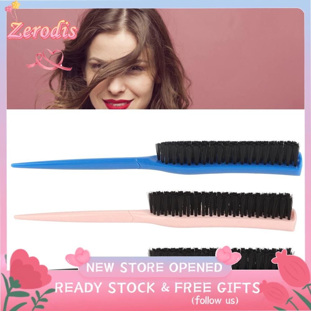 Zerodis Lược chải tóc 3 hàng nylon Thêm khối lượng Tiện dụng Tạo kiểu di động Ra L2S