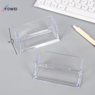 Yowei Đồ dùng văn phòng Hộp đựng danh thiếp bằng nhựa Sáng tạo trong suốt Acrylic để bàn Hộp đựng thẻ lưu trữ Hộp đựng danh thiếp VN