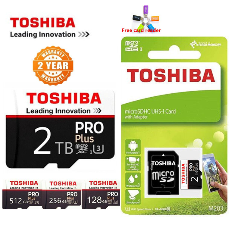 Toshiba Đổi mới hàng đầu 256GB 2TB Thẻ Micro cho điện thoại thông minh máy ảnh trò chơi MP4