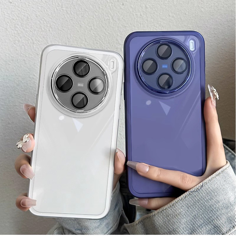 Dành Cho Vivo X200 / X200 Pro / X200 Pro mini Matte Case Silicon Trong Suốt Bảo Vệ Ống Kính Máy Ảnh Vỏ Điện Thoại