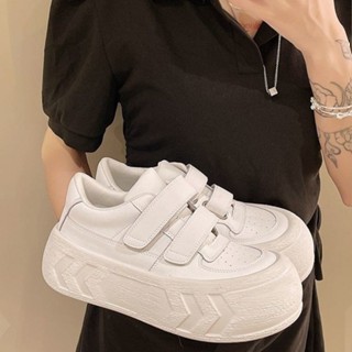 Giày lười nữ vải cavas độn đế 2 Quai Dán cao cấp sneaker