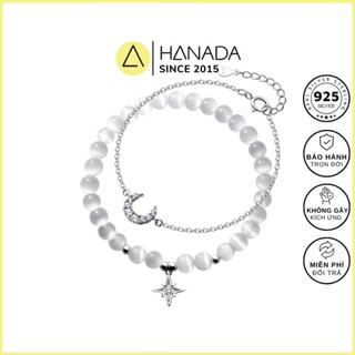 [BH TRỌN ĐỜI] Bộ 2 Lắc tay Bạc 925 Hanada Full Đá Phối Charm Ngôi Sao, Vòng Tay Mang Hằng Ngày, Đi Tiệc 2080 H13
