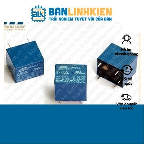 Rơ Le Relay 24V10A, 7A 5 Chân