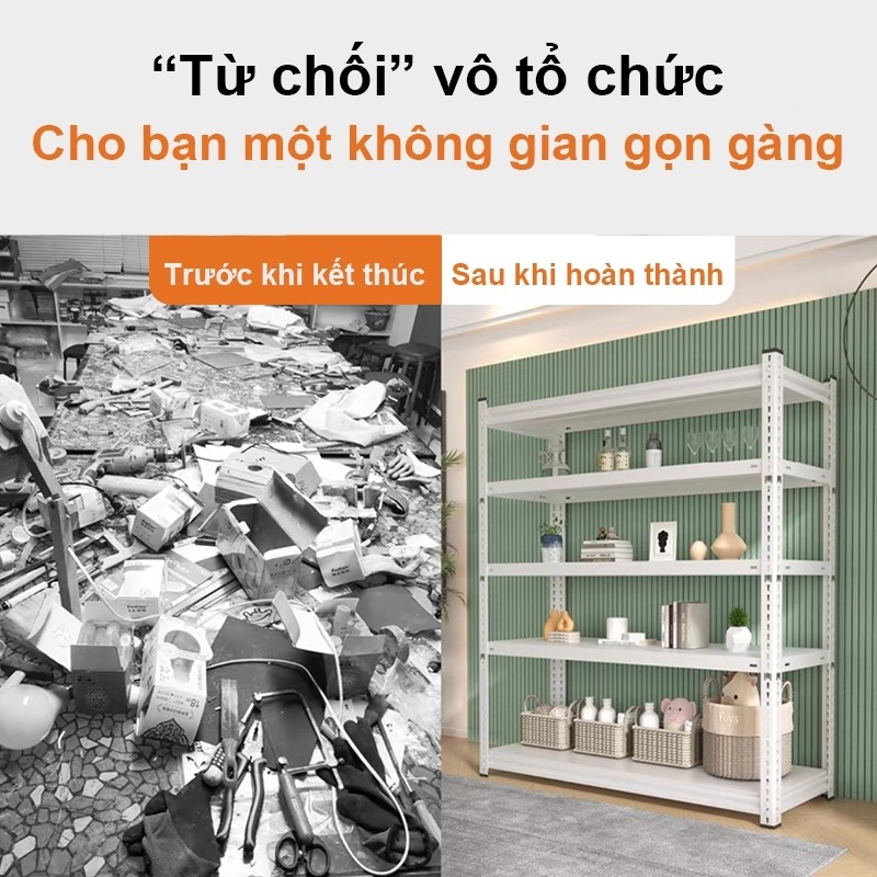BMZAR Kệ Sắt V Lỗ Tấm Thép Dày Kệ Để Đồ Chịu Tải 50kg/Tầng Kệ Sắt Lắp Ghép Da Năng 3-6 Tầng | BigBuy360 - bigbuy360.vn