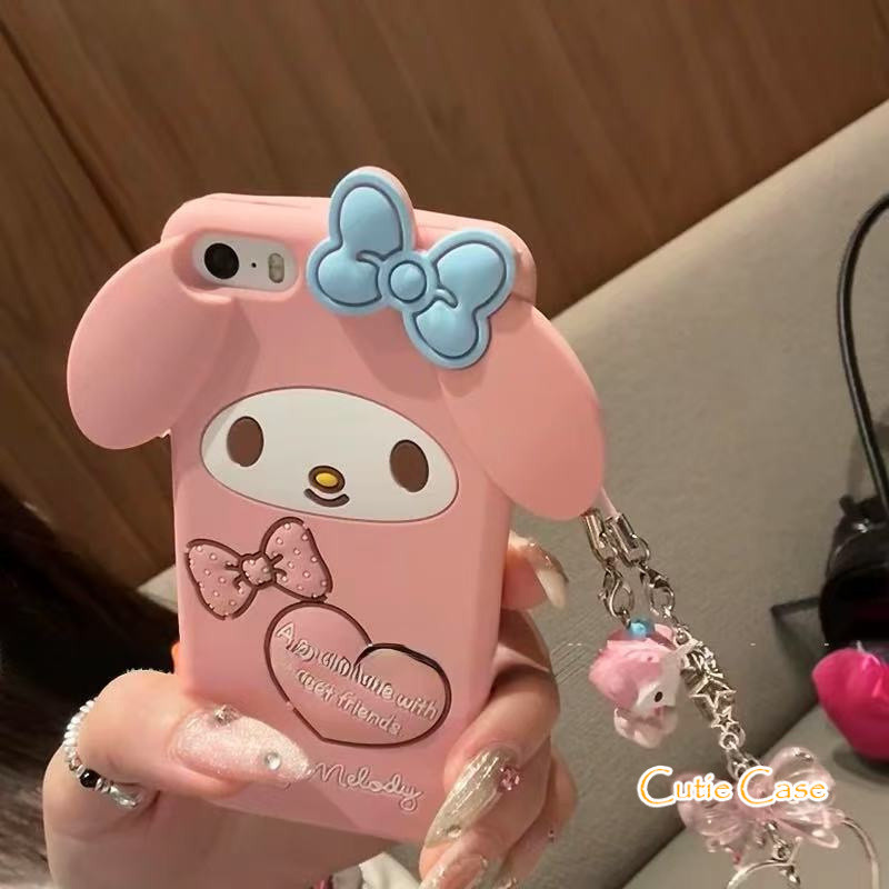 Không có◇bạn thỏ My Melody Ốp điện thoại hoạt hình giai điệu trọn gói dễ thương Vỏ bé gái chống sốc 
