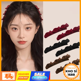  Kẹp Tóc Hai Lớp Tạo Kiểu Tóc Phong Cách Hàn Quốc Cho Nữ Kẹp Tóc Mỏ Vịt kẹp Tóc Tiểu Thư Kẹp Tóc Tết E2233 