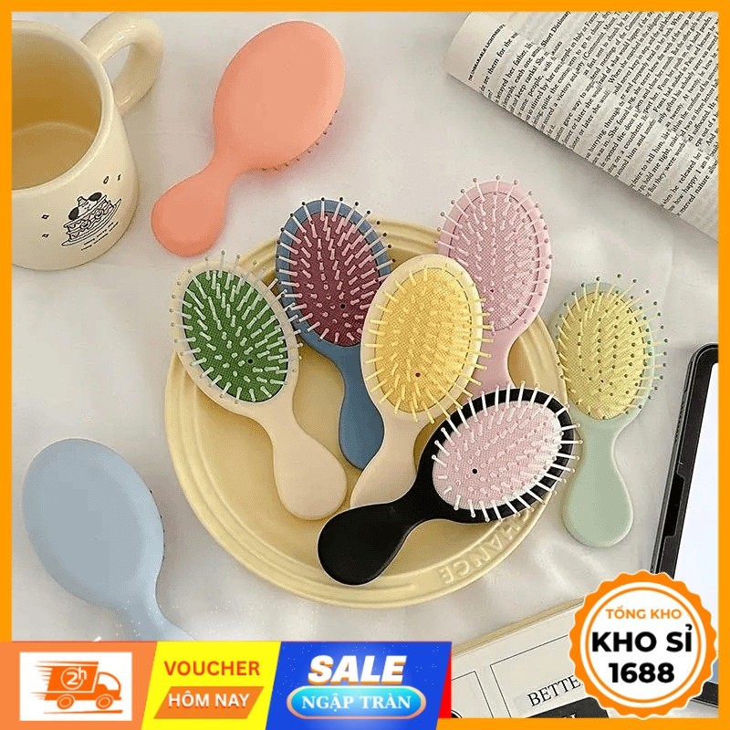 Lược chải tóc mini massage đầu thiết kế màu sắc dễ thương, lược chải đầu nhỏ gọn tiện dụng E2156