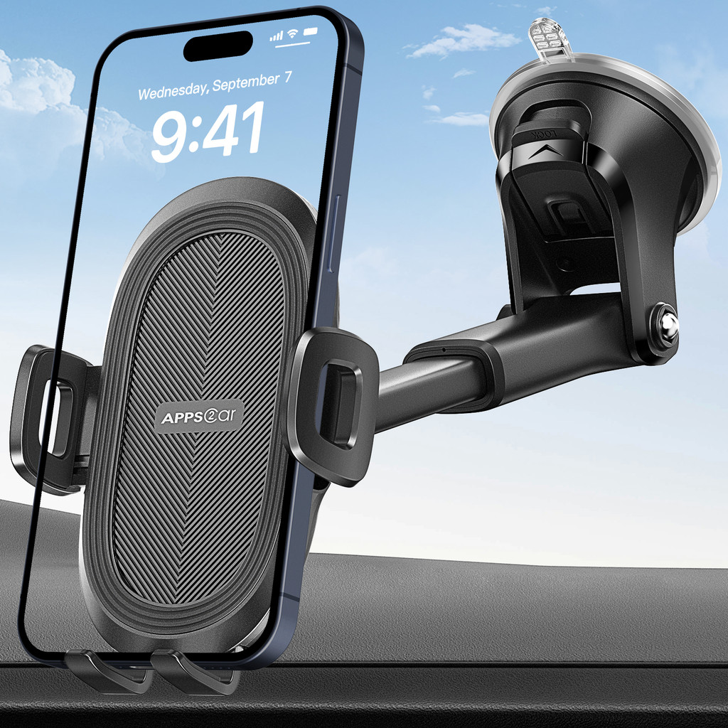 APPS2Car Giá đỡ điện thoại ô tô Cốc hút Giá đỡ điện thoại cho kính chắn gió / Bảng điều khiển / Cửa 