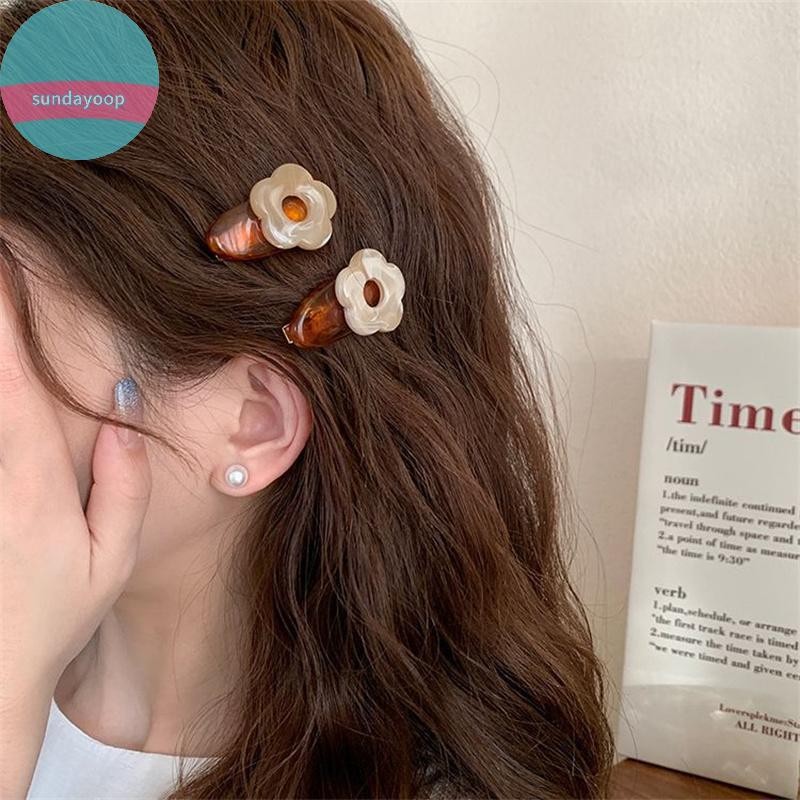Sund Hoa Acetate Kẹp Tóc Nhỏ Nữ Bên Nổ Kẹp Tóc Rụng Tóc Kẹp TócHeadwear VN