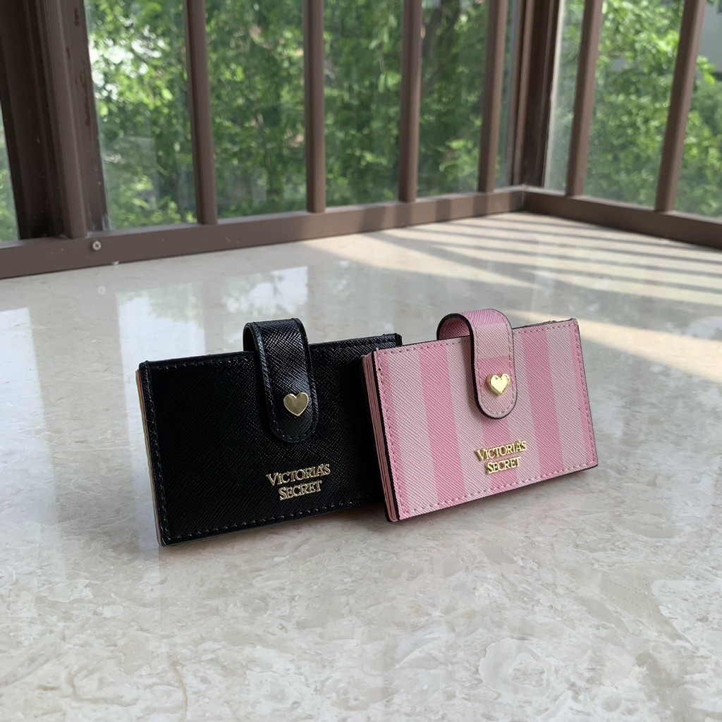 10.2 * 1.2 * 6.4cm mới victoria 's secret PinkStripe organ type card Holder, VS multi card sleeve ze