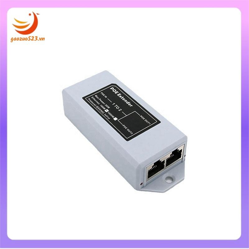 [gaozuo523.vn] Bộ mở rộng mạng POE 100M tiêu chuẩn 1 trong 2 Out 100M Bộ lặp Cascad Rj45 Tuân thủ IE