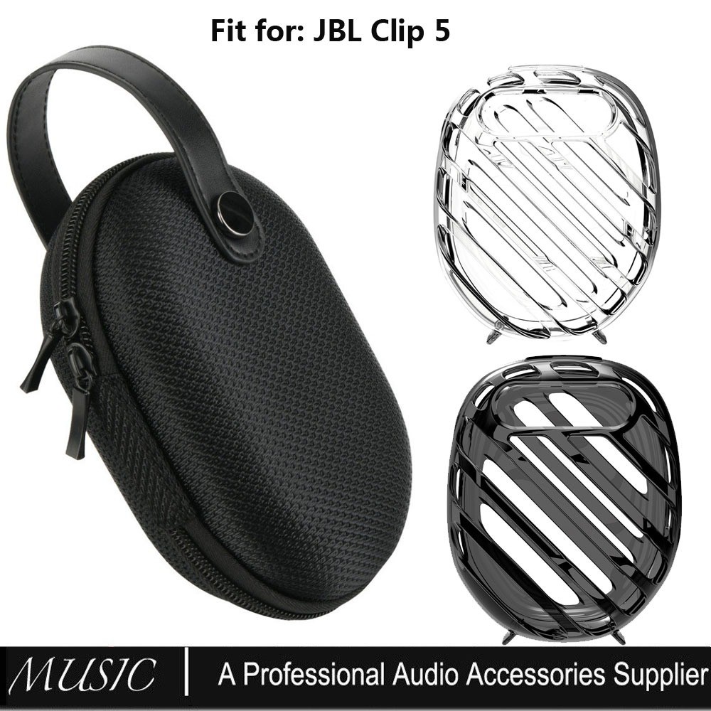 Hộp đựng cứng và vỏ silicon cho loa Bluetooth cầm tay JBL Clip 5, Hộp đựng du lịch bảo vệ cho phụ ki