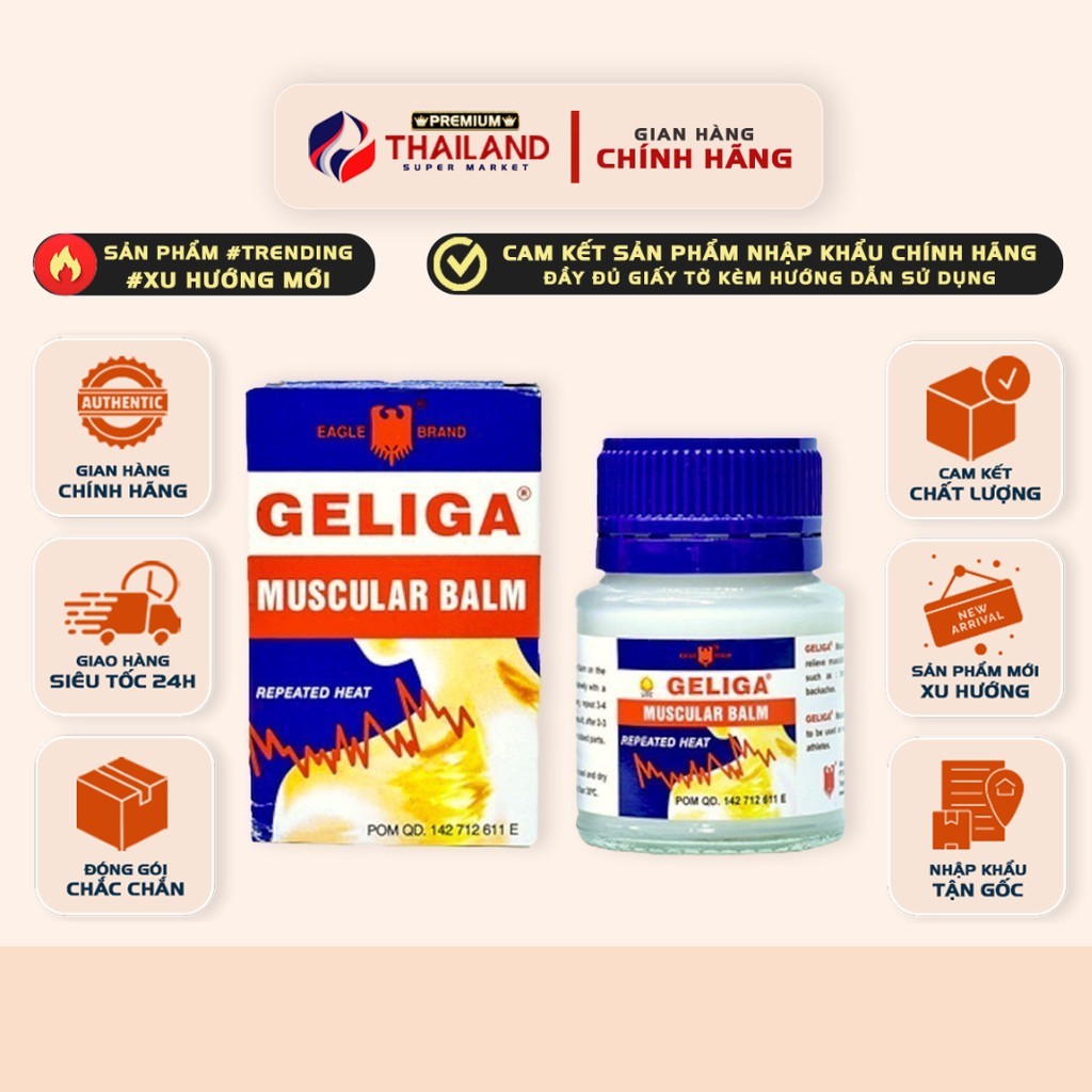 [CHÍNH HÃNG] Dầu cù là lửa Geliga Muscular Balm 40gr