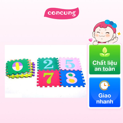 Thảm xốp cao cấp hình số (30x30cm, 10 miếng)