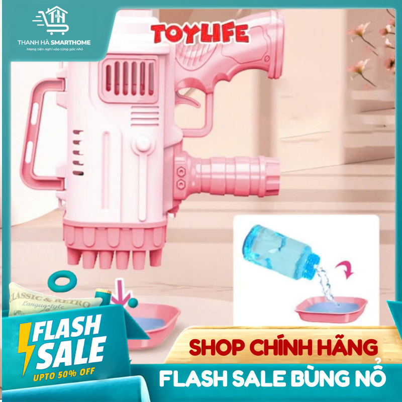 Đồ Chơi Máy Bắn Bong Bóng 32 Nòng TẶNG KÈM NƯỚC BONG BÓNG , máy phun thổi Bong Bóng xà phòng - sung 
