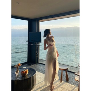  Đầm voan yếm trắng hở lưng kiêu sa | AJINI 