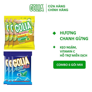 Combo 6 Kẹo cứng Golia nhiều hương dạng gói