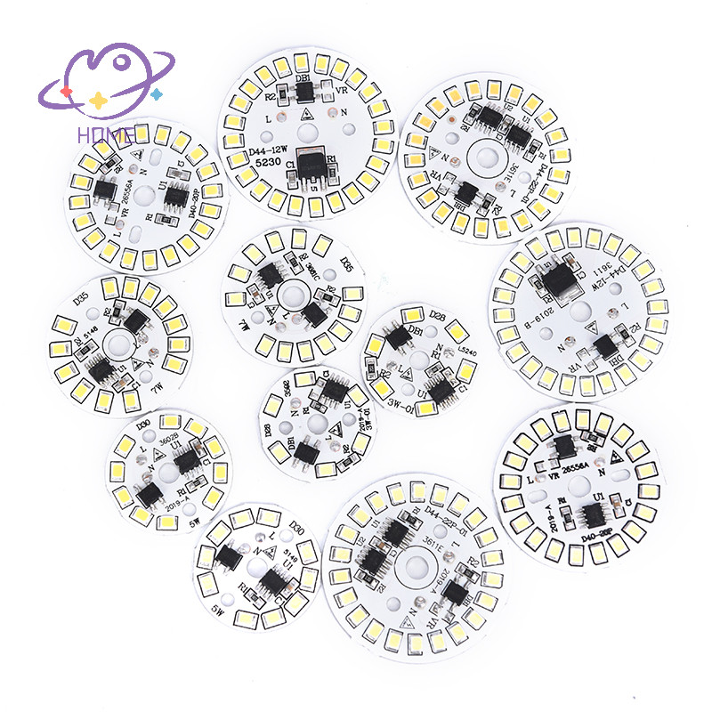 [mayhome] Đèn dán bóng đèn LED Tấm SMD Mô-đun tròn Tấm nguồn sáng cho bóng đèn {TH}