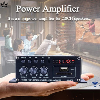 Ak-370 Bộ Khuếch Đại Tương Thích Bluetooth 2.0 Kênh Âm Nhạc Tự Động Loa Siêu Trầm DC 12V Bảng Khuếch Đại Âm Thanh Stereo USB Đầu Vào OTG YUEVN
