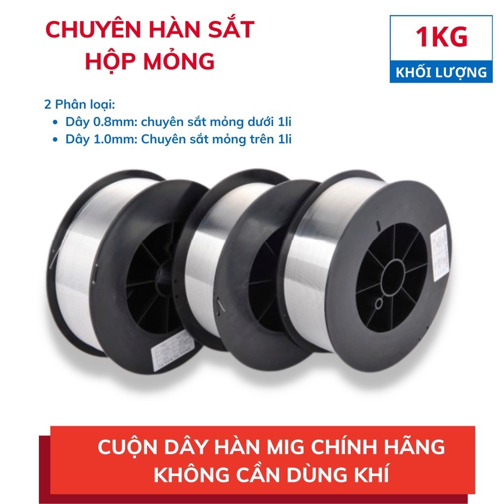 Cuộn dây hàn MIG 1kg không cần dùng khí (E71T-GS)