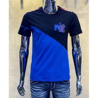 Áo Thun Rock Revival Cao Cấp Màu Đen Phối Xanh_RR113