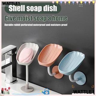 Đĩa xà phòng WTTLE, Hộp đựng xà phòng hút nhựa, Phụ kiện phòng tắm nhà bếp Thoát nước treo tường có thể uốn cong Giá đỡ xà phòng thoát nước Nhà vệ sinh Đồ dùng giặt khay