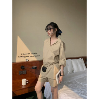 Áo sơ mi dài tay Inbyin, thiết kế nữ, áo dáng rộng, áo sơ mi trắng cổ, nữ thường ngày