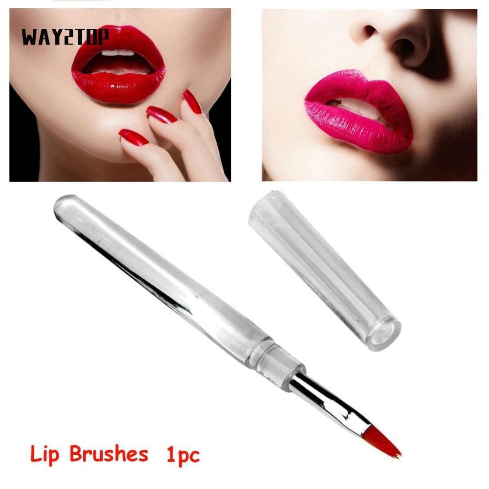 WAY2TOP Cọ môi Dụng cụ trang điểm Tay cầm pha lê Dụng cụ bôi di động