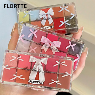  FLORTTE Son bóng bảng màu công chúa son bóng mười màu 