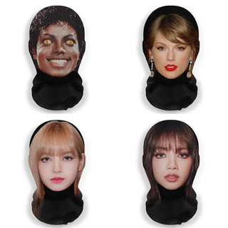 Lg Taylor Swift LISA Mr Bean Liu Yifei Funny face Dress Spoof balaclava mask Mũ đội đầu chống nắng mặt nạ