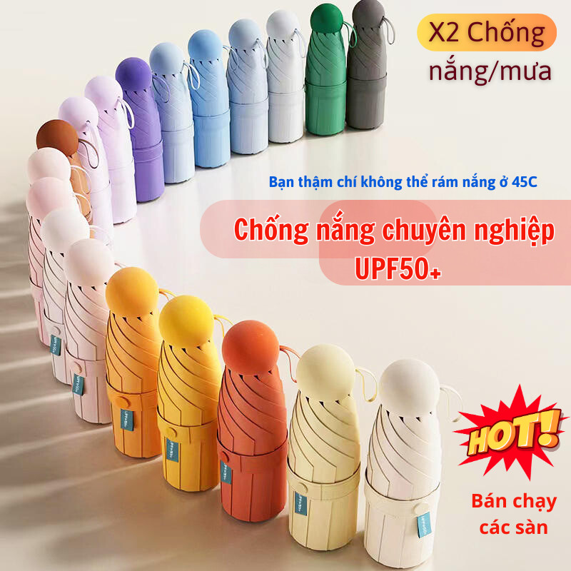 Dù Gấp Gọn Lily Decor 20 Sườn Chống Thấm, Che Nắng UV Tốt, Dễ Mang Theo
