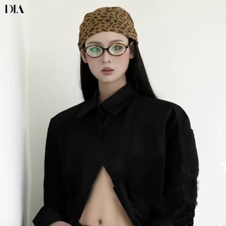 Niche Phong Cách Mới In Phong Cách Da Báo In Khăn Trùm Đầu Mỹ Retro Y2K Hot Girl Tất Cả Trận Đấu Tam Giác Khăn Người Ảnh Hưởng Khăn Lụa Cao Cấp