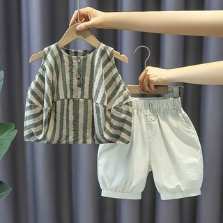 [Phong cách bán chạy] Bộ đồ nhẹ họa tiết hoạt hình bé trai | Mùa hè thoải mái | Thoáng Khí Thường Ngày