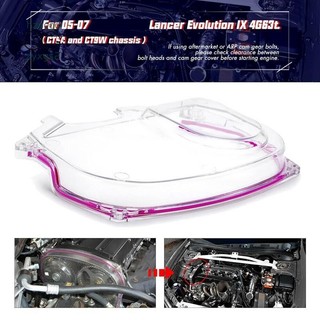 Vỏ đai định giờ trong suốt Cam Gear Turbo Cam Ròng rọc cho Mitsubishi Lancer Evolution EVO 9 IX Mivec 4G63 05-07