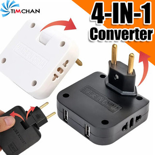 1 / 2 Cái 180° Bộ chuyển đổi ổ cắm xoay được - Ổ cắm chuyển đổi sạc du lịch - Bộ chuyển đổi ổ cắm USB sang EU - Bộ sạc mở rộng 4 trong 1 EU - Bộ chuyển đổi điện Ổ cắm tường