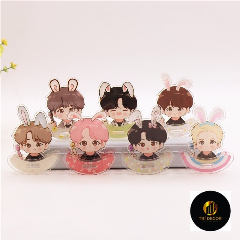 Standee BTS Bangtan lật đật Jin Suga J Hope Rm Jimin V Jungkook chibi KPOP