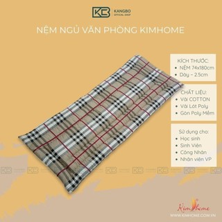 Đệm Ngủ Văn Phòng KimHome Chất Liệu Cotton Chần Gòn Mỏng Dễ Gấp Gọn Kích Thước 74x180 Cm