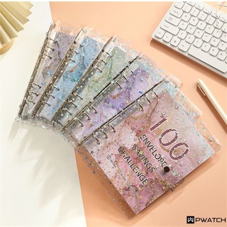 Sổ ghi chép ngân sách Sách rời A5 Thử thách tiết kiệm tiền mặt trong 100 ngày Đạt được các mục tiêu tài chính Sổ ghi chép lịch trình Có sẵn nhiều màu sắc Công cụ lập kế hoạch ngân sách xuyên biên giới 【Pwatch】