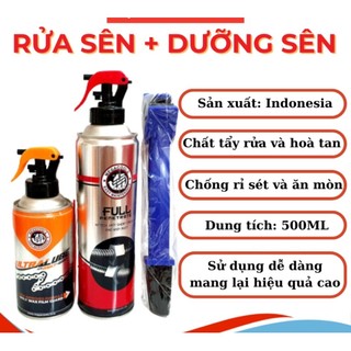 COMBO MEGACOOLS bảo dưỡng sên Ultra Lube 300ml và Rửa Full Penetrate 500ml TẶNG bàn chải vệ sinh 3D. DoChoiXeMay