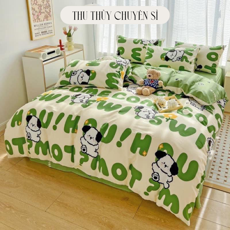 SÉT GA GỐI 3 MÓN GẤU XANH LÁ